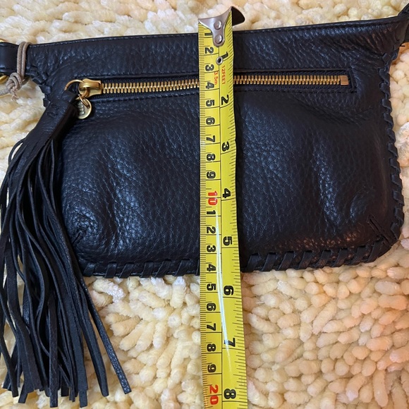NWT HOBO Twig Whipstitch Black Leather Fanny Belt Bag - Picture 8 of 9